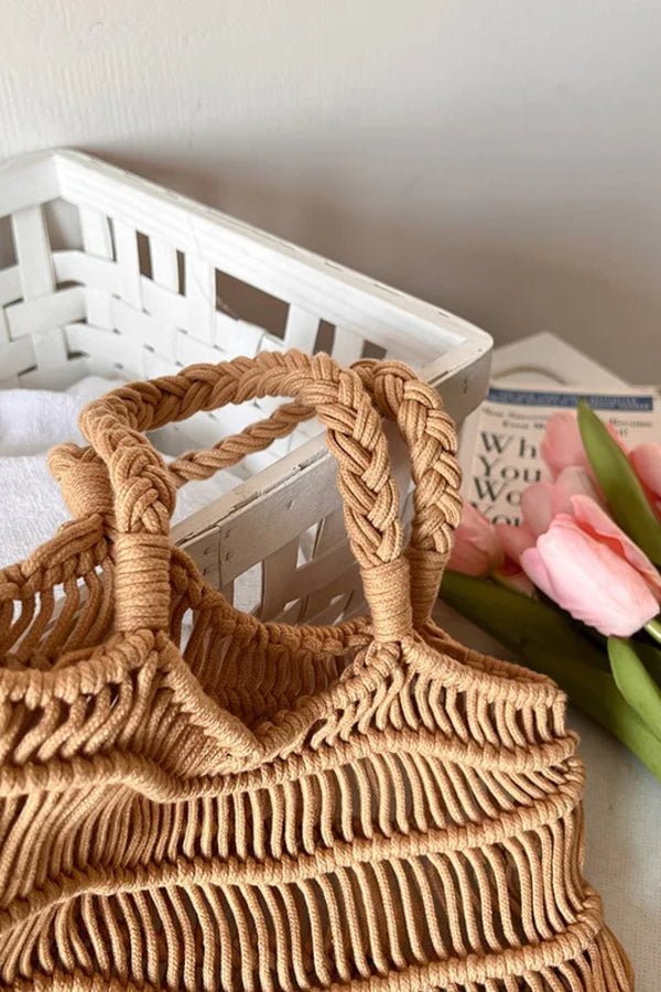 Linnea Tote Bag - PU Leather Woven Everyday Carry
