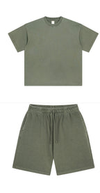 Washed and Worn Dyed Bright White Short Sleeve-HighTouch
