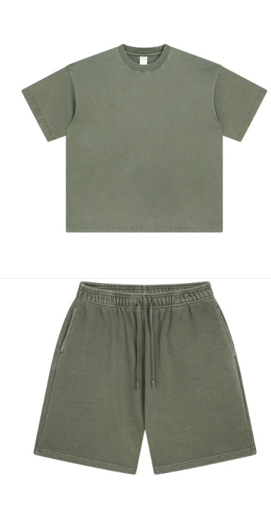 Washed and Worn Dyed Bright White Short Sleeve-HighTouch