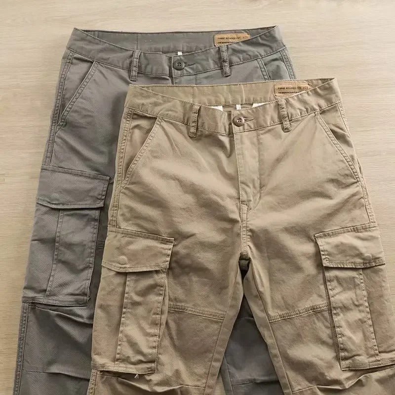 Men's Cargo Pants – Cotton Twill Tapered Fit