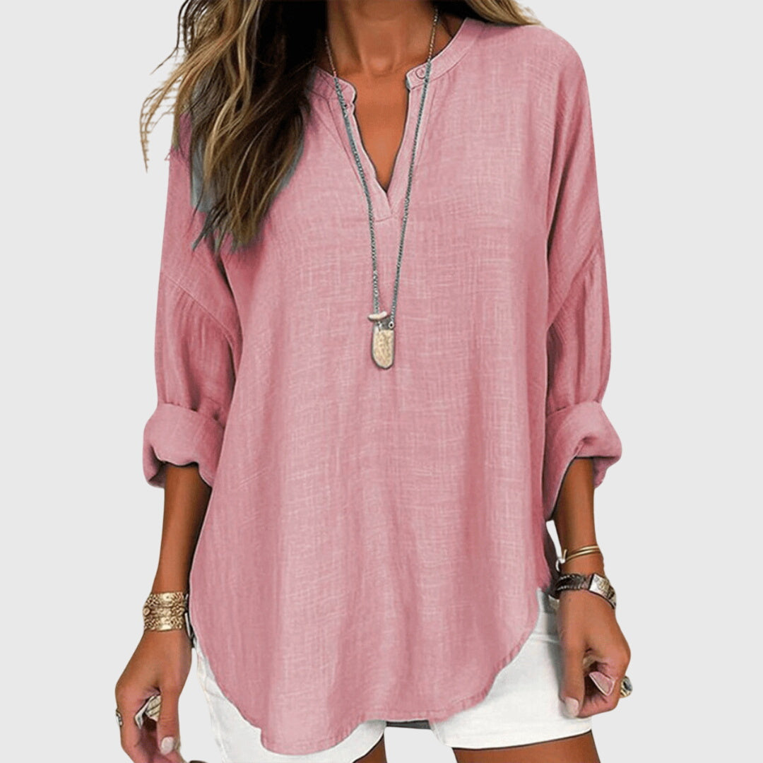 Lenara Linen Beach Shirt Luxe