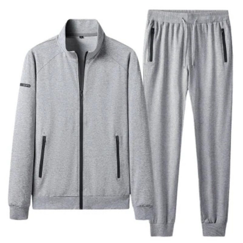 Men’s Cotton Stretch Tracksuit Set – Casual Sportswear Outfit-HighTouch