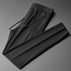 Men's High Waist Straight Leg Trousers-HighTouch