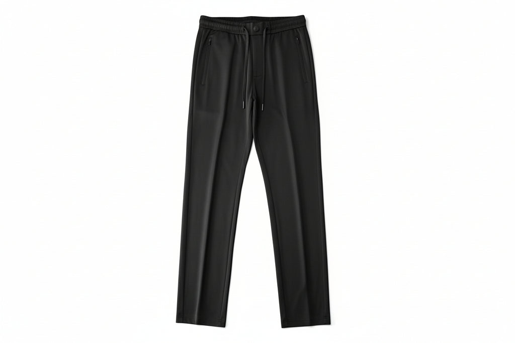Men's High Waist Straight Leg Trousers-HighTouch