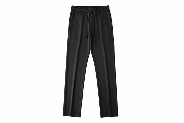 Men's High Waist Straight Leg Trousers-HighTouch