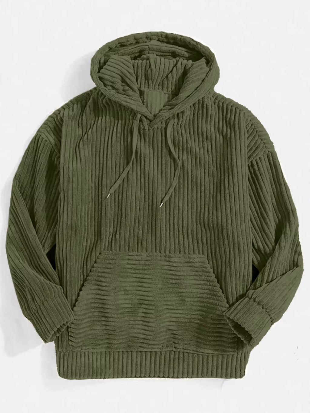 Men’s Corduroy Hoodie Jacket Plus Size-HighTouch
