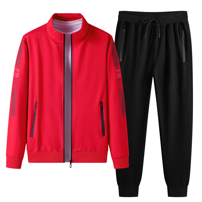 Men’s Sports Tracksuit Set – Cotton Long Sleeve Activewear-HighTouch