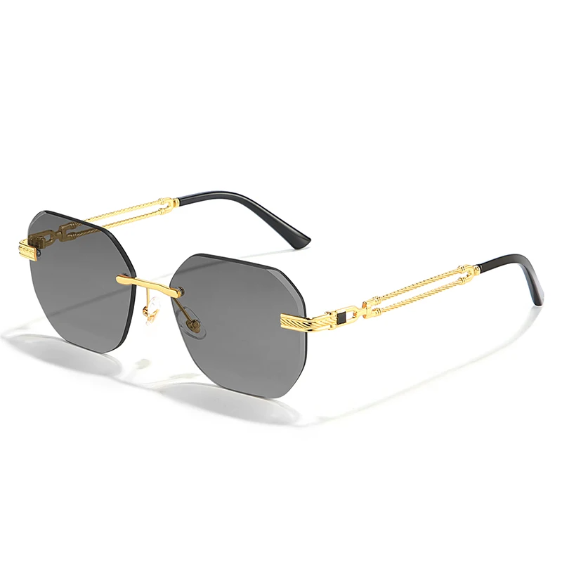 Chainlink Rimless Sunglasses Lightweight UV Style
