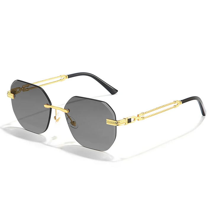 Chainlink Rimless Sunglasses Lightweight UV Style