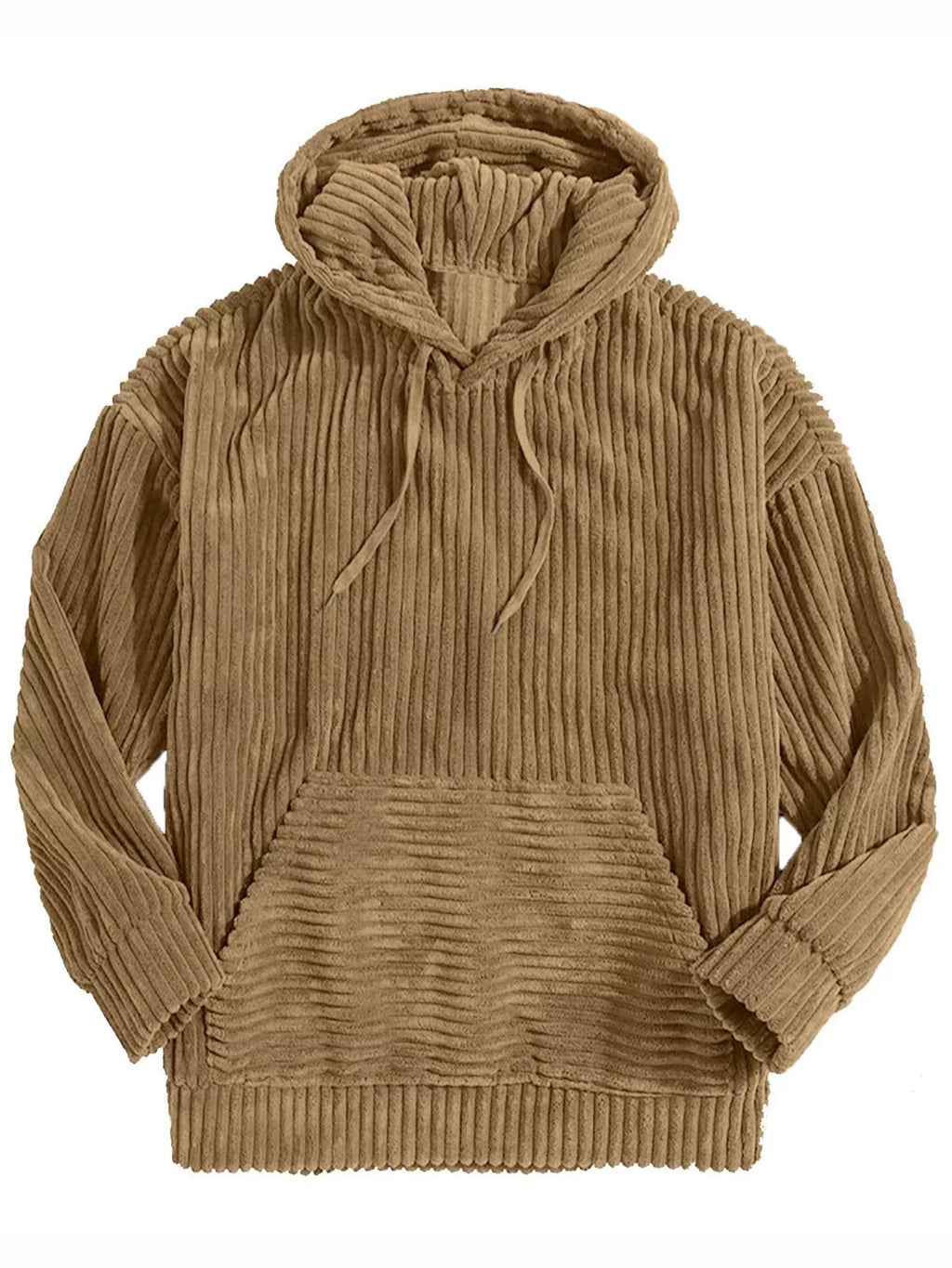 Men’s Corduroy Hoodie Jacket Plus Size-HighTouch