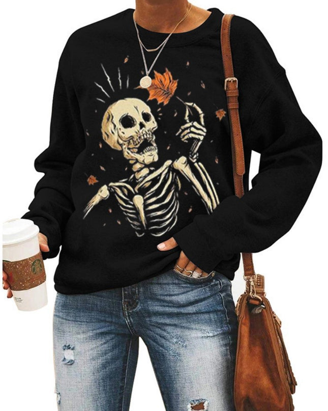 Women’s Halloween Graphic Crew Neck Sweatshirt