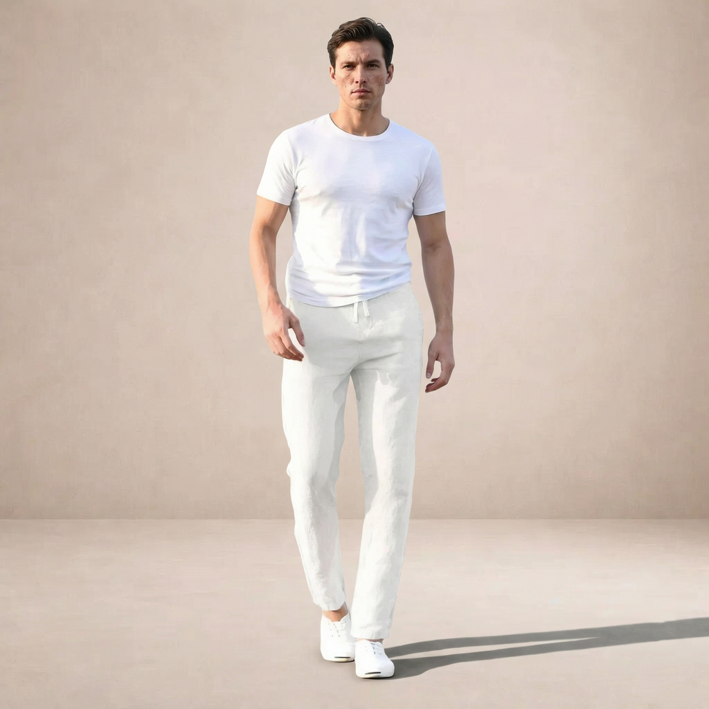 Albert | Men's Straight Leg Linen Trousers