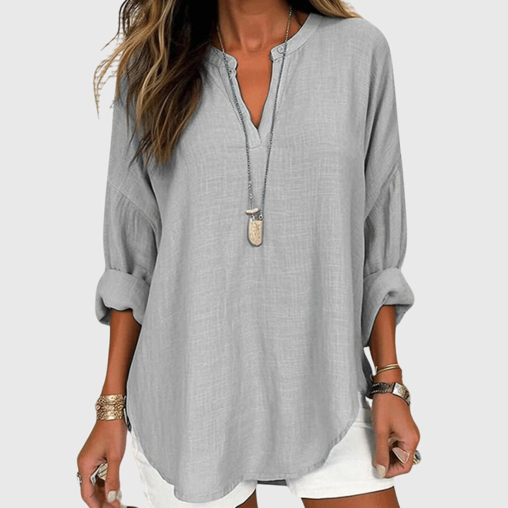 Lenara Linen Beach Shirt Luxe
