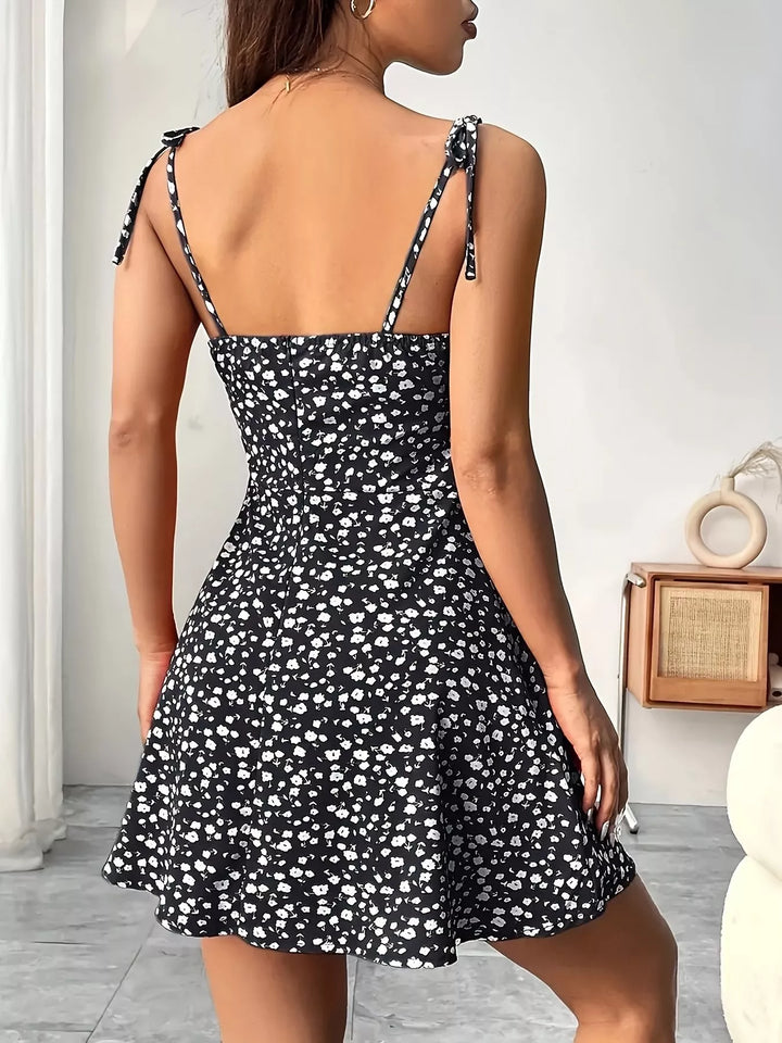 Wildflower Tie-Strap Mini Dress