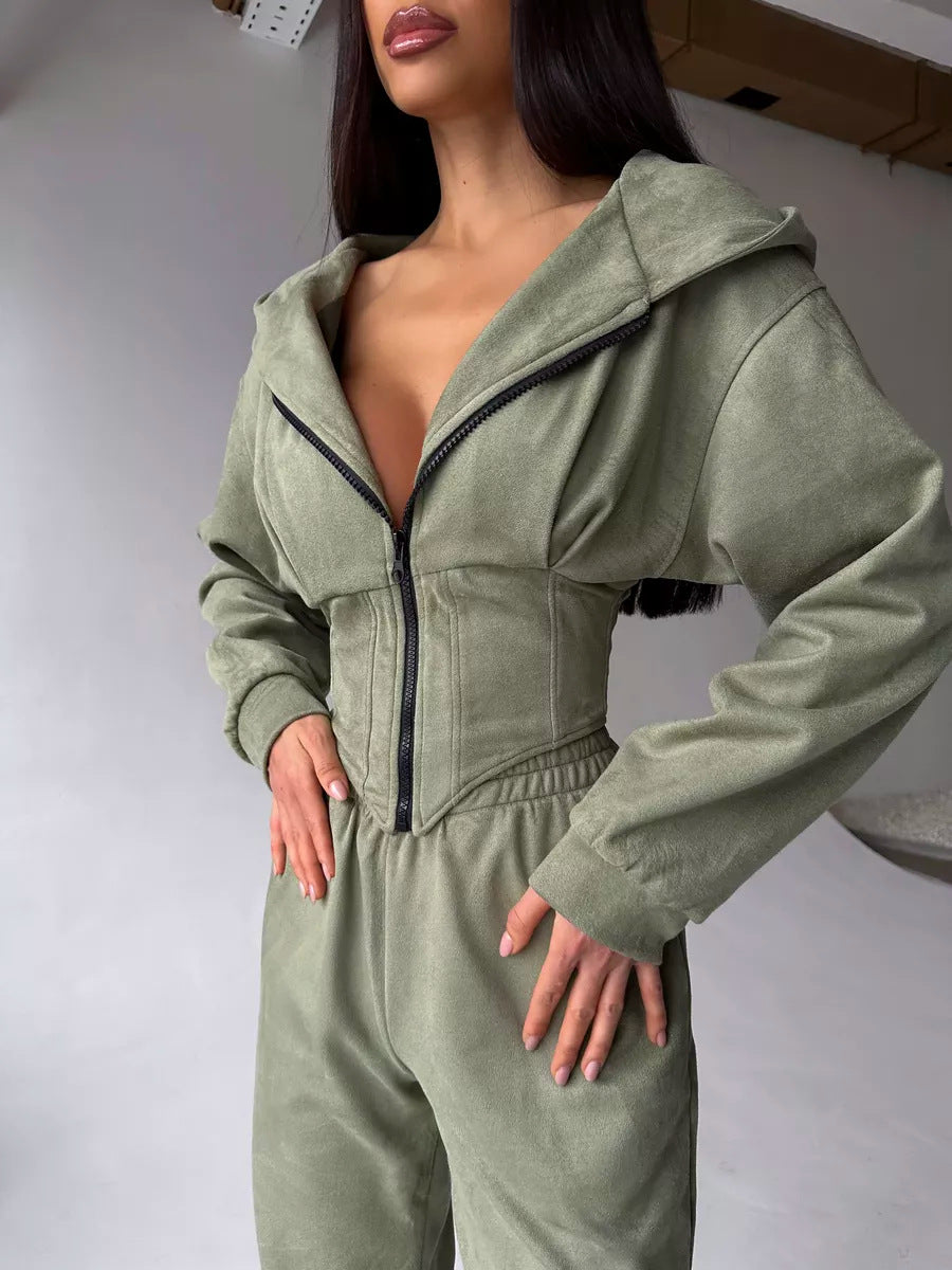 Women’s Streetwear Zipper Waist Jacket – Hipster Style-HighTouch