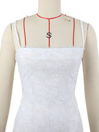 Women's Solid Color Sleeveless Sling Square Collar Backless Dress-HighTouch