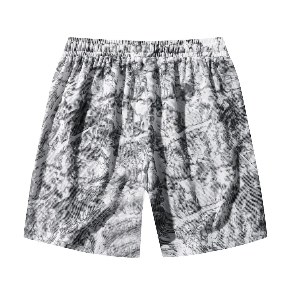 Men’s Corduroy Camo Athletic Shorts – High-Waist Summer Middle Pants