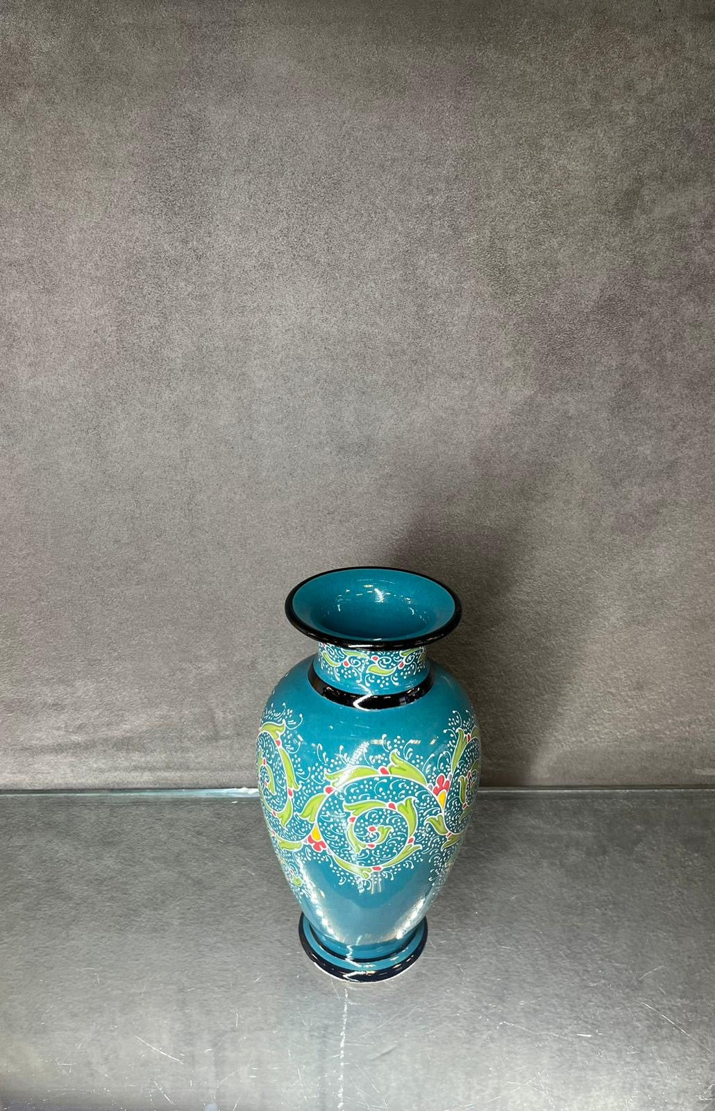Glazed Blue Bud Vase - HighTouch 