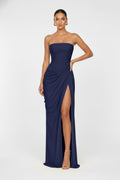 Eden Draped Slit Gown Chiffon Elite