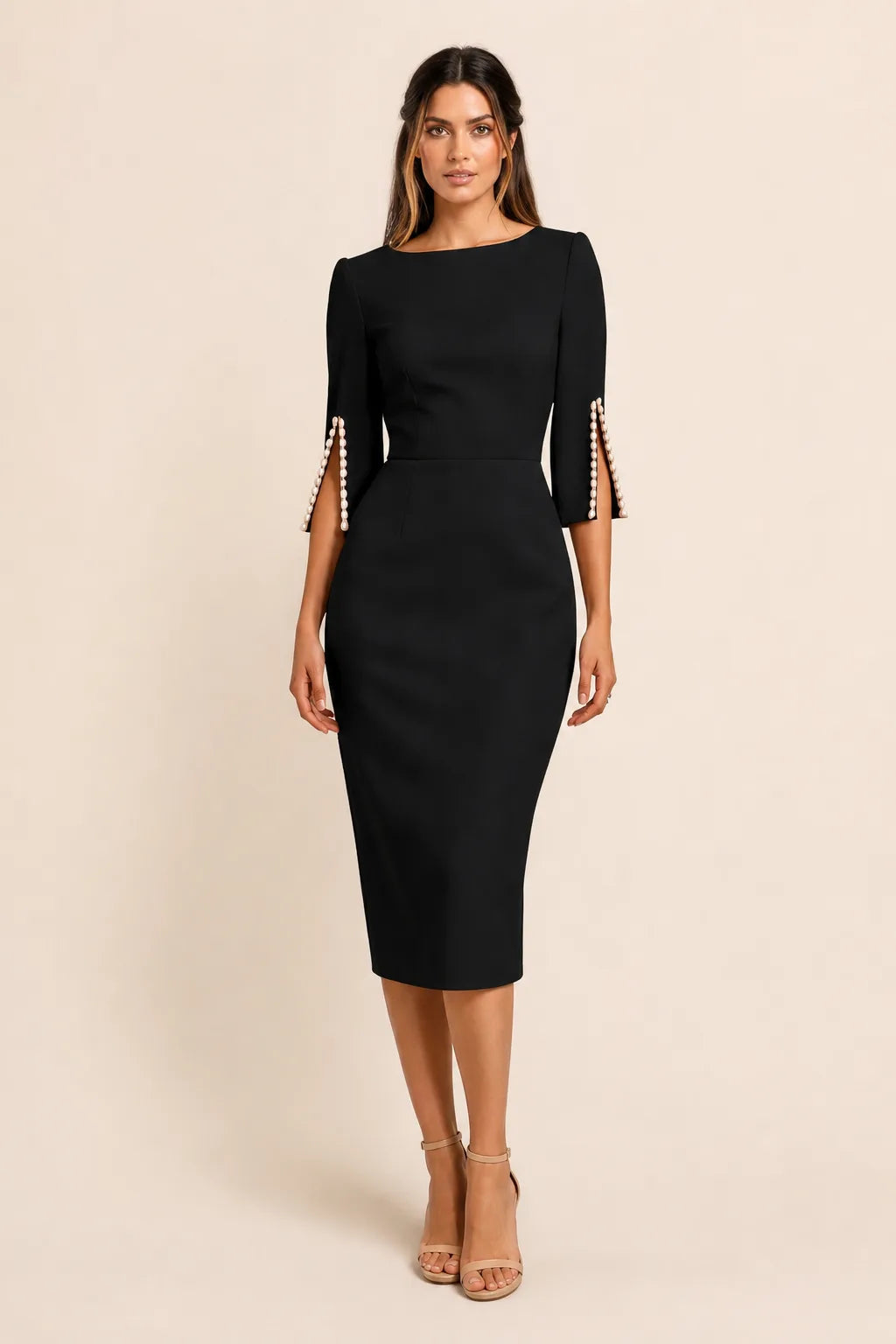 Edie Pearl Split Sleeve Dress Luxe