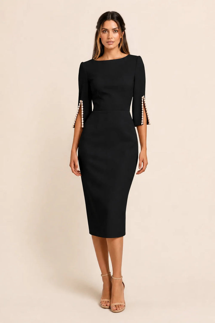 Edie Pearl Split Sleeve Dress Luxe