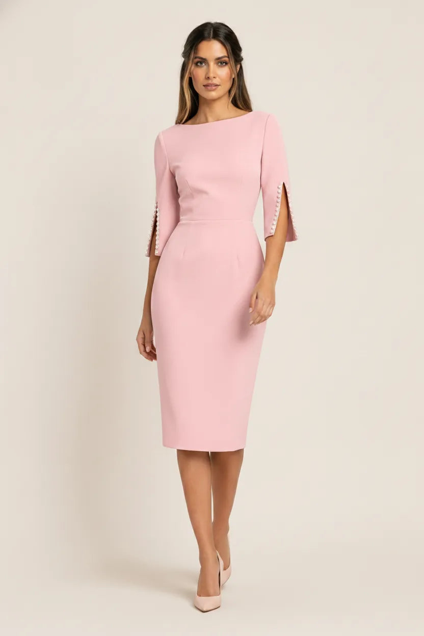 Edie Pearl Split Sleeve Dress Luxe