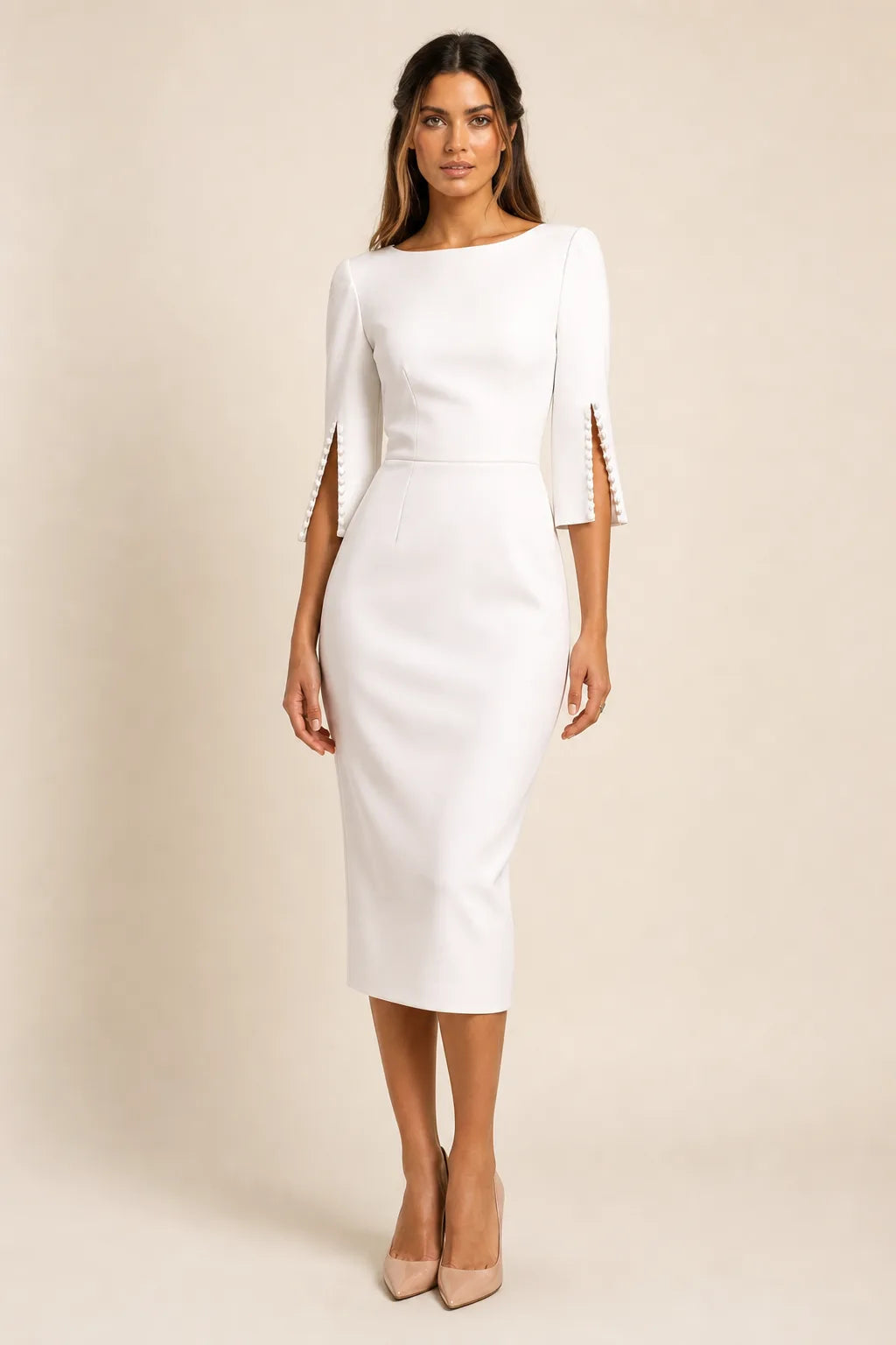 Edie Pearl Split Sleeve Dress Luxe