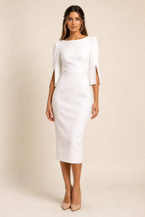 Edie Pearl Split Sleeve Dress Luxe
