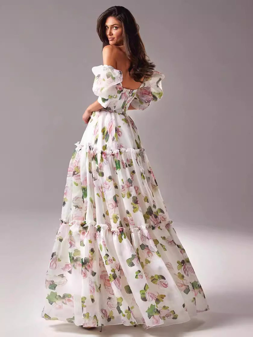 Women's Fashion Temperament Night Dew Shoulder Dress-HighTouch