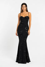 Elin Elite Floral Embroidered Gown