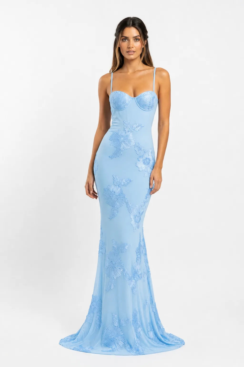 Elin Elite Floral Embroidered Gown