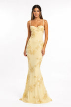 Elin Elite Floral Embroidered Gown