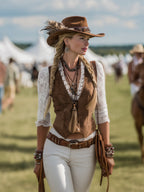 Elowen | Women's Western Lace Long Sleeve Blouse