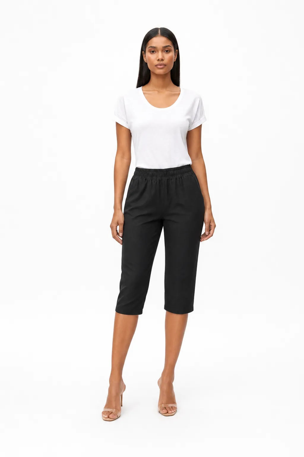Esme Elastic Waist Capri Silk Elite