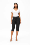 Esme Elastic Waist Capri Silk Elite