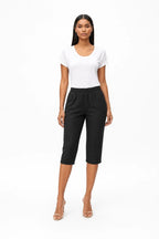 Esme Elastic Waist Capri Silk Elite