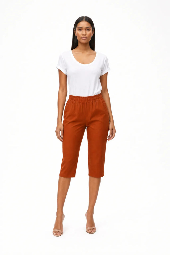 Esme Elastic Waist Capri Silk Elite