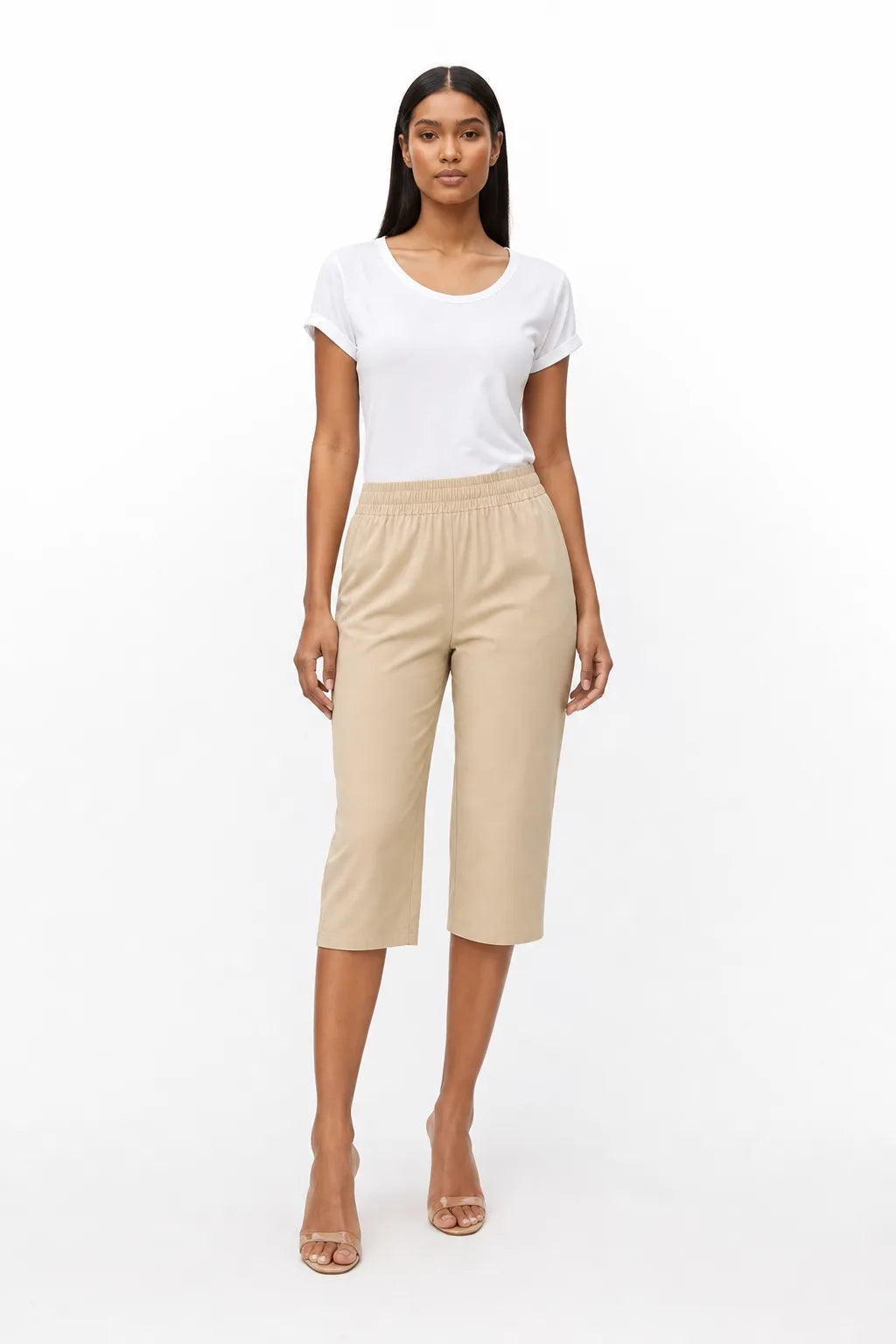 Esme Elastic Waist Capri Silk Elite