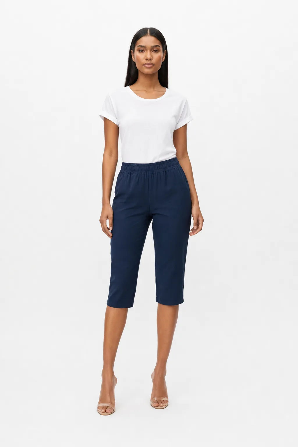 Esme Elastic Waist Capri Silk Elite
