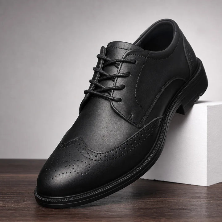 Everett Men's Wingtip Derby Shoes - Brogue Leather Dress Shoe