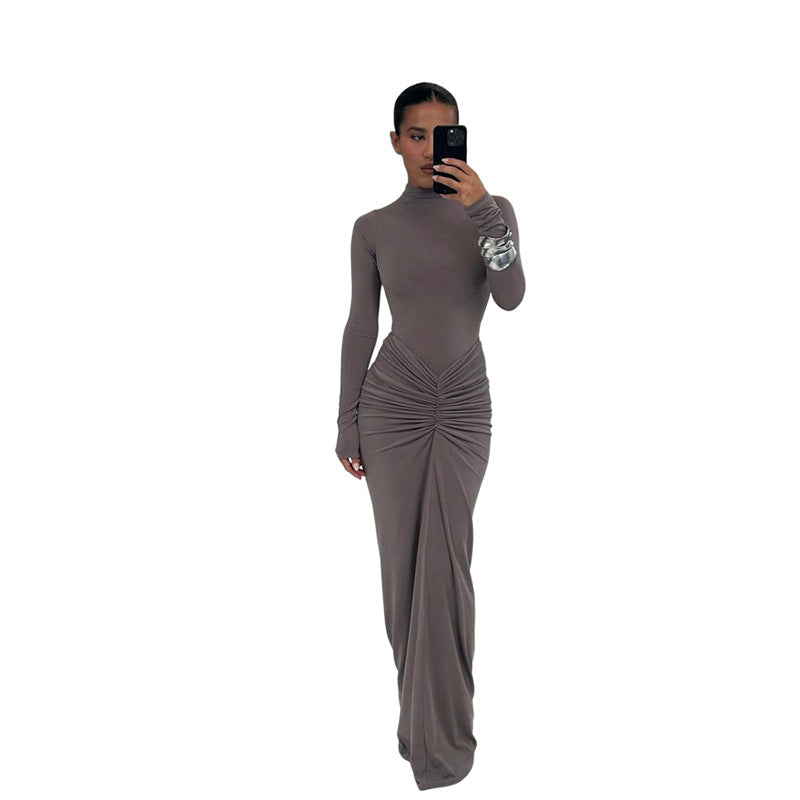 Pleated Waist Dress UK-HighTouch