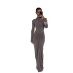 Pleated Waist Dress UK-HighTouch