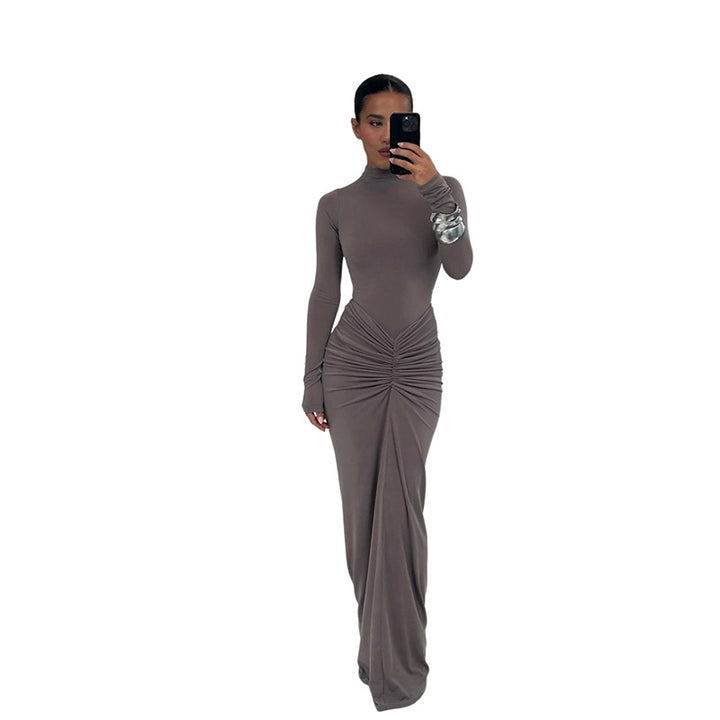 Pleated Waist Dress UK-HighTouch