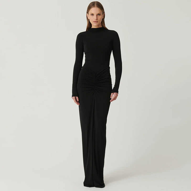 Pleated Waist Dress UK-HighTouch