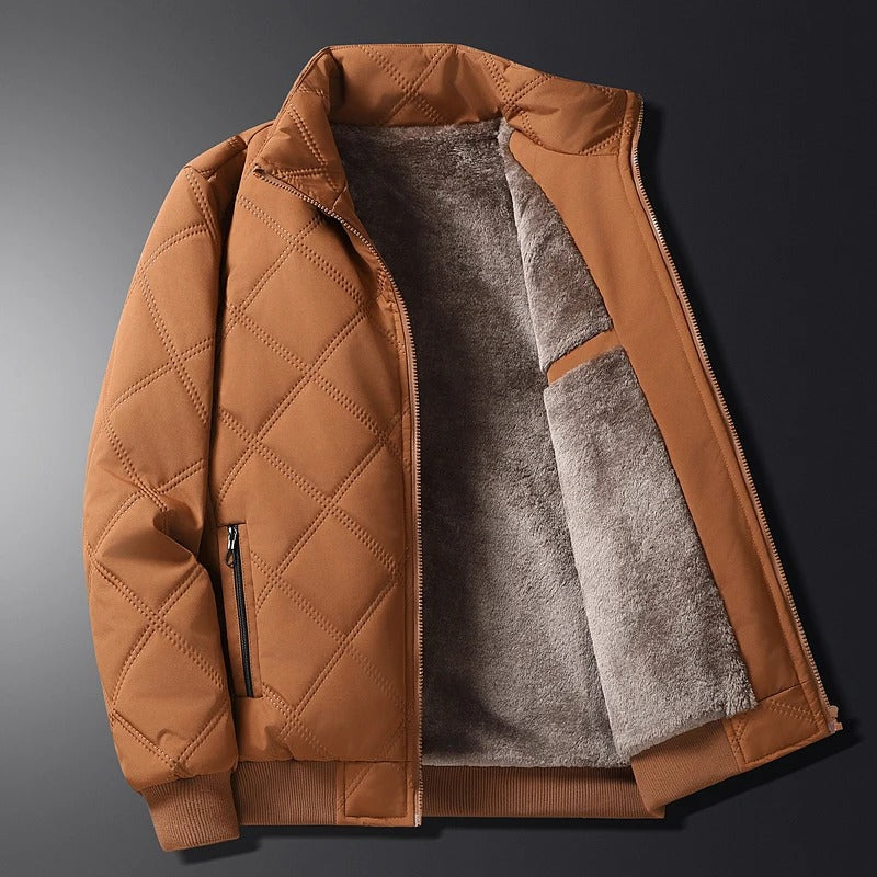 Men's Fleece Lined Quilted Winter Jacket
