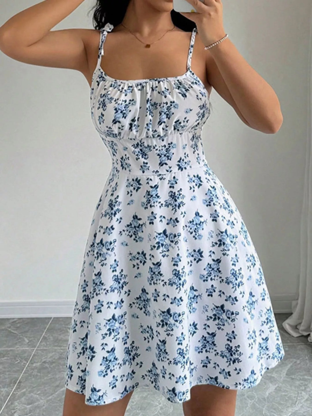 Wildflower Tie-Strap Mini Dress
