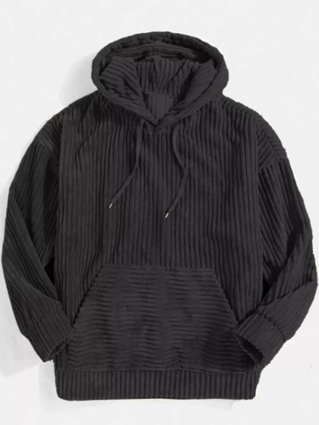 Men’s Corduroy Hoodie Jacket Plus Size-HighTouch