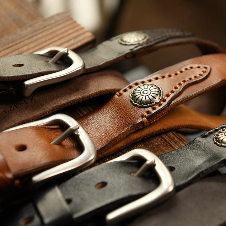\Men's 100% Cowhide Leather Belt | Heritage Style