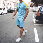 New Men's Short Sleeve Shorts Athletic Suit-HighTouch
