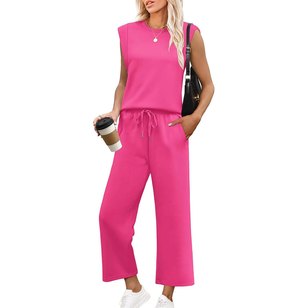Women’s Sleeveless Vest & Trousers Set-HighTouch